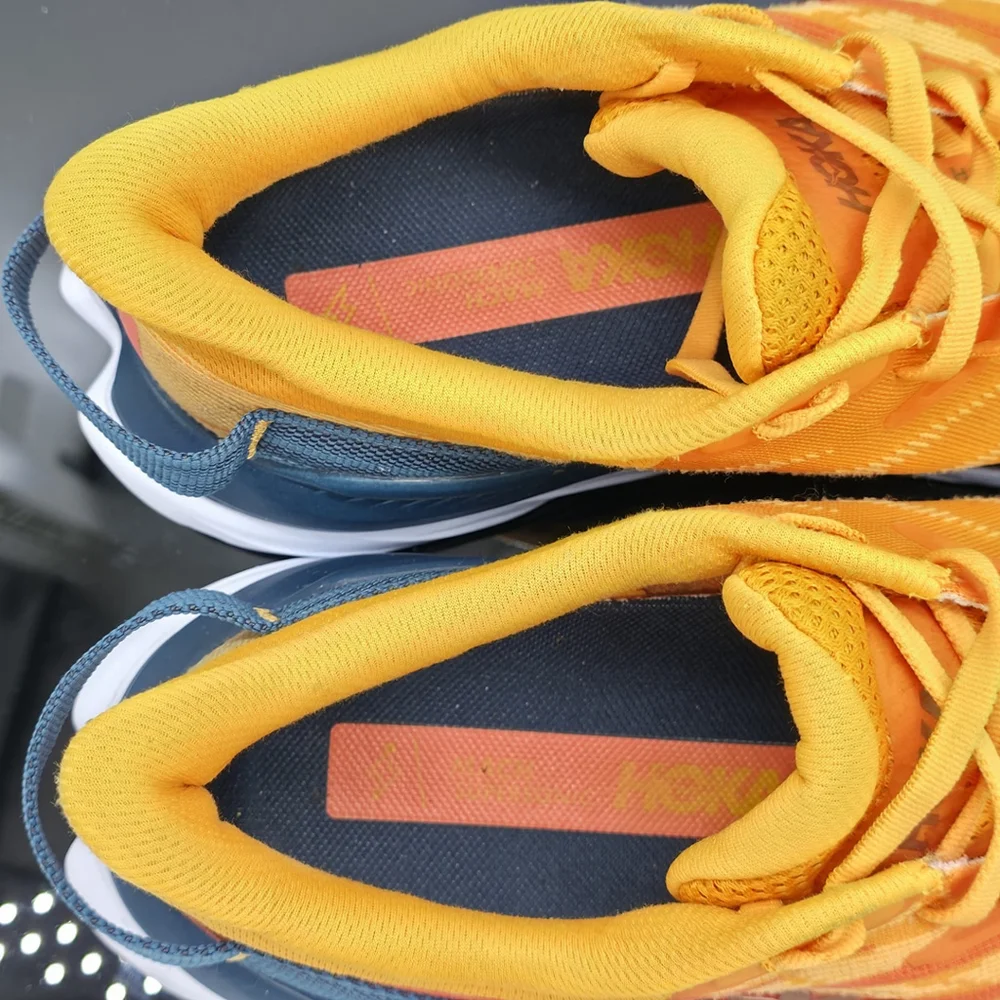 Techcore Hoka Mach Supersonic Men’s 8D Yellow Orange Running Shoes - Picture 11 of 13